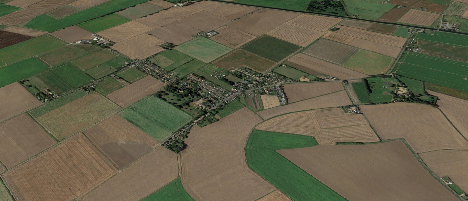 Aerial photograph of Christchurch village
